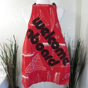 Welcome Aboard Ship Boat Nautical Apron Cotton